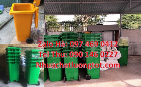 thùng rác nhựa 240 lít giá sỉ, Thùng rác 120l nắp kín hdpe, Thùng rác 120l nắp hở, Thùng rác