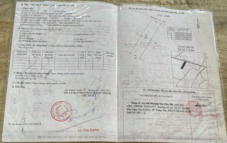 Bán lô đất 6829m2, 40m mặt tiền đường nhựa Hắc Dịch - Tóc Tiên, TX. Phú Mỹ, BR - VT.