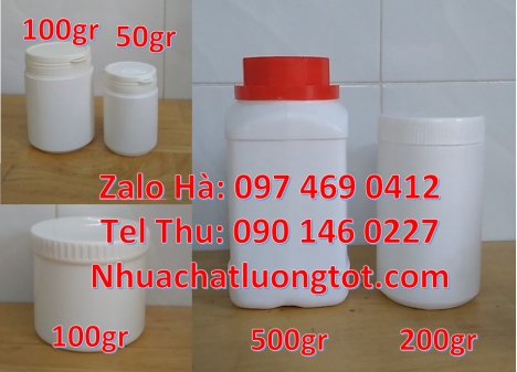 Hũ nhựa 100 gram, hũ 200g đựng đậu phộng, hũ đựng kẹo 200 gram, hũ nhựa 250 g trắng đục, sỉ lẻ hũ nh