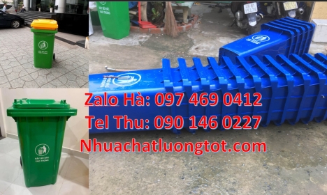 thùng rác nhựa 240 lít giá sỉ, Thùng rác 120l nắp kín hdpe, Thùng rác 120l nắp hở, Thùng rác