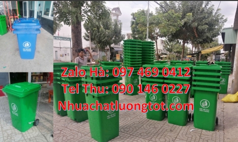 thùng rác nhựa 240 lít giá sỉ, Thùng rác 120l nắp kín hdpe, Thùng rác 120l nắp hở, Thùng rác