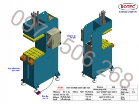 Những đặc tính của máy ép thủy lực chữ C nào phù hợp với ngành công nghệ sản xuất chi tiết máy