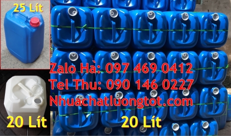 can dẹp 30 lít đựng thuốc thú y giá rẻ, Can 20l dày xanh, can 25l xanh, Can nhựa 18l đựng mực in,