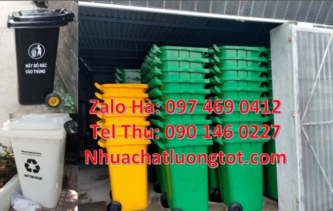 thùng rác nhựa 240 lít giá sỉ, Thùng rác 120l nắp kín hdpe, Thùng rác 120l nắp hở, Thùng rác