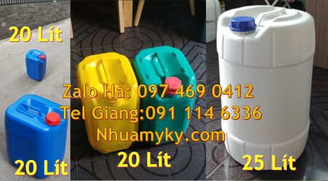 can nhựa 30 lít đựng thực phẩm can nhựa 5 lít trong, can 18l đựng mật mía, can nhựa giá rẻ, can dẹp