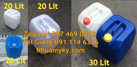 can nhựa 30 lít đựng thực phẩm can nhựa 5 lít trong, can 18l đựng mật mía, can nhựa giá rẻ, can dẹp