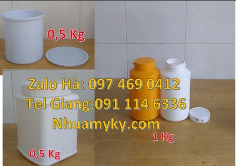 hũ 250 gram đựng bột ngũ cốc, hũ 100 g đựng kẹo Hũ hóa chất 50 gram, hũ 50gr nắp vặn, hũ nhựa 100gr,