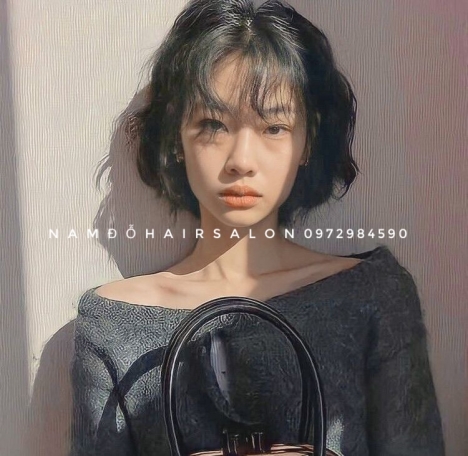 Uốn Sóng Nước Cắt Tóc Ngắn Mái Bay Uy Tín Giá Rẻ Hoài Đức - Nam Đỗ Hair Salon