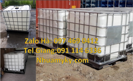 Thùng ibc 1000l có khung thép, Tank IBC đựng thực phẩm Thùng nhựa ibc 1000 Lít đựng hóa chất, Tank