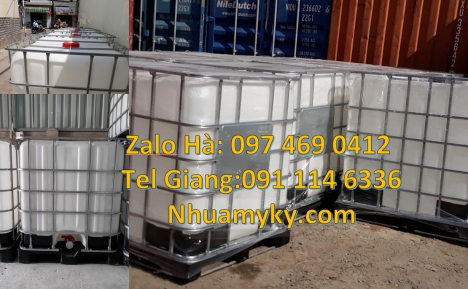 Thùng ibc 1000l có khung thép, Tank IBC đựng thực phẩm Thùng nhựa ibc 1000 Lít đựng hóa chất, Tank