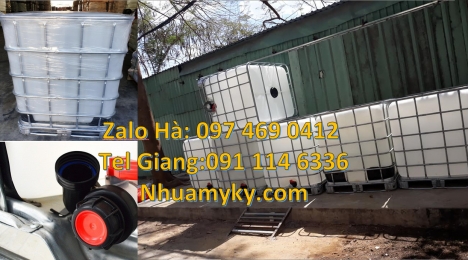 Thùng ibc 1000l có khung thép, Tank IBC đựng thực phẩm Thùng nhựa ibc 1000 Lít đựng hóa chất, Tank