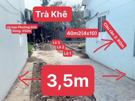 ngõ 4m trà khê  anh dũng Dương Kinh 850 tr