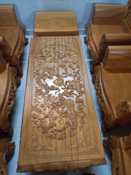 CẦN BÁN BỘ BÀN GHẾ GỖ (So Fa Hoàng Gia) Chất Liệu Gỗ GANA Nam Phi