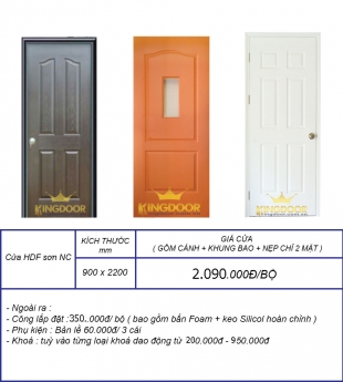 Cửa gỗ HDF Sơn Vũng Tàu | Cấu tạo|Báo giá mới nhất 2022
