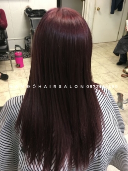 Nhuộm Tím Đỏ m,Địa Chỉ Nhuộm Tóc Đẹp Giá Rẻ Hoài Đức - Nam Đỗ Hair Salon