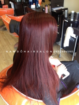 Nhuộm Đỏ Tím,Địa Chỉ Nhuộm Tóc Đẹp Giá Rẻ Hoài Đức - Nam Đỗ Hair Salon