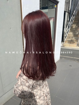 Nhuộm Tím Đỏ,Địa Chỉ Nhuộm Tóc Uy Tín Giá Rẻ Hoài Đức - Nam Đỗ Hair Salon