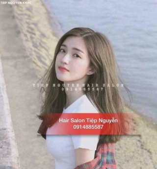 Học tóc, uốn xoăn hippie tự nhiên mái mưa cá tính tiệp nguyễn