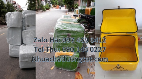 Túi giữ nhiệt giao hàng, Thùng chở hàng xe máy cũ Thùng giao hàng composite, thùng giao trà sữa chi