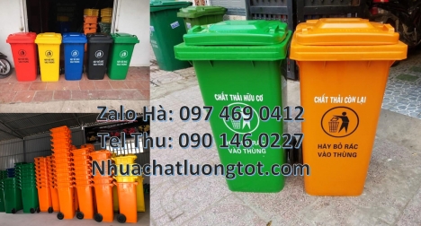 thùng đựng rác công cộng, thùng rác, sọt rác Bán sỉ thùng rác 120l 240l, Thùng rác 120l nắp hở,