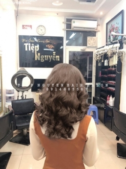 Tóc hippie xoăn mái bay cho nữ, học tóc tiệp nguyễn