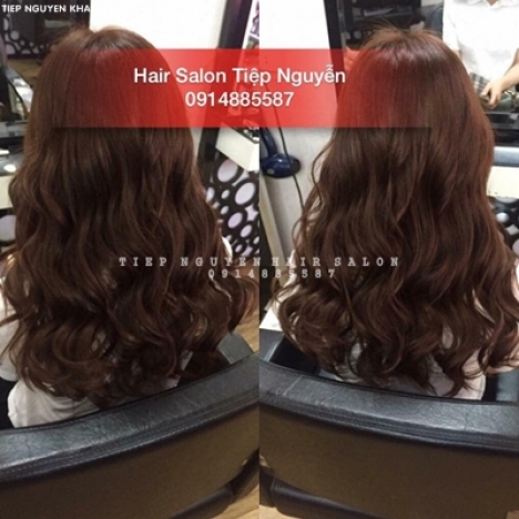 xoăn hippie tự nhiên mái mưa cho nữ mặt vuông tiệp nguyễn