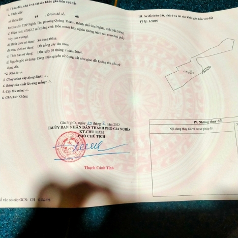Bán 7ha trên sổ, thực tế 8ha tại Nghĩa Tín phường Quảng Thành, Gia Nghĩa. Đắk Nông