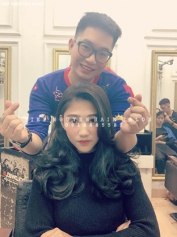 học tóc, xoăn hippie phong cách cá tính tiệp nguyễn