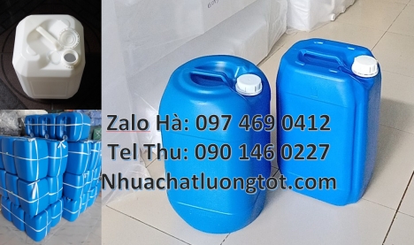 Can 30l vuông xanh, can nhựa 20 lít đựng axit, can hdpe 25 lít đựng dầu nhớt, can dẹp 30 lít đựng th