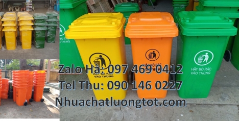 thùng đựng rác công cộng, thùng rác, sọt rác Bán sỉ thùng rác 120l 240l, Thùng rác 120l nắp hở,