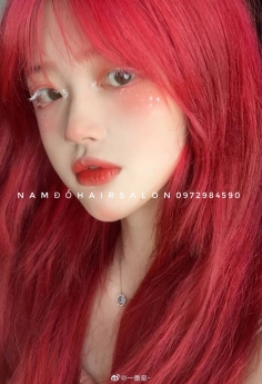 Màu Đỏ Hồng, Địa Chỉ Nhuộm Tóc Đẹp Uy Tín Giá Rẻ Hoài Đức - Nam Đỗ Hair Salon