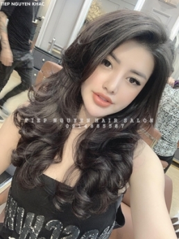 Tóc hippie xoăn mái bay cho nữ, học tóc tiệp nguyễn