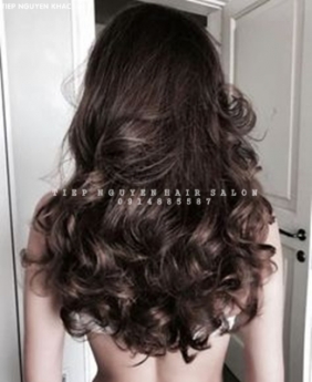 Học nghề tóc, uốn hippie xoăn tự nhiên mái bay  - tiệp nguyễn hair