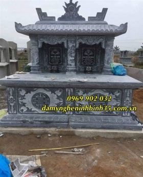 Mẫu mộ đá đôi đẹp bán trên toàn quốc