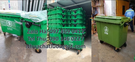 xe chở rác 1000 lít, Xe gom rác 1000 lít, Cung cấp sỉ xe chở rác 3 bánh đúc, Xe thu gom rác 660l 100