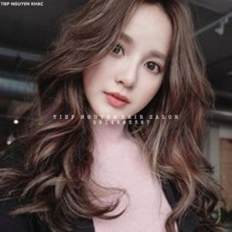 Học nghề tóc, uốn hippie xoăn ngang vai - tiệp nguyễn hair