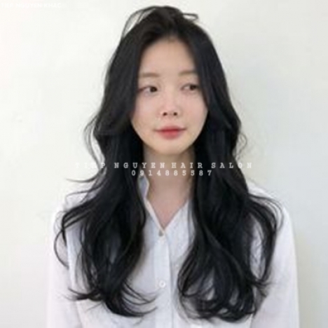 Hippie xoăn ngang vai mặt vuông - tiệp nguyễn hair