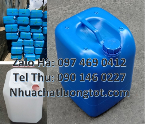 Can 30l vuông xanh, can nhựa 20 lít đựng axit, can hdpe 25 lít đựng dầu nhớt, can dẹp 30 lít đựng th