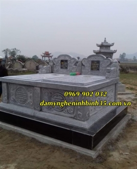 Mẫu mộ đá đôi đẹp bán trên toàn quốc