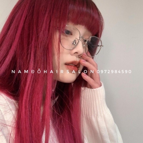 Màu Đỏ,Địa Chỉ Nhuộm Tóc Đẹp Giá Rẻ Hoài Đức - Nam Đỗ Hair Salon