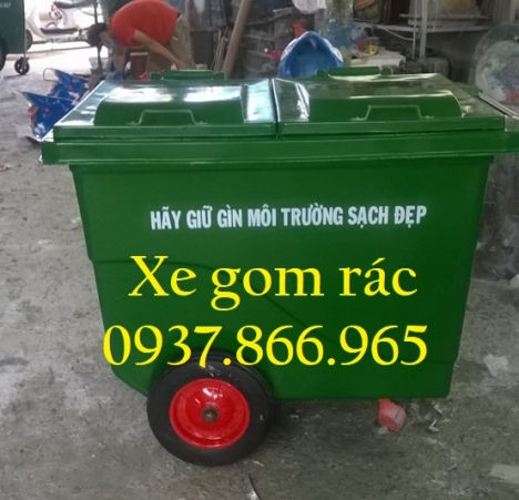 Xe gom rác tại hà nội, thùng rác công cộng, xe gom rác tại toàn nhà chung cư, thùng rác 660l có bánh