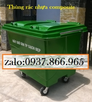 Xe gom rác tại hà nội, thùng rác công cộng, xe gom rác tại toàn nhà chung cư, thùng rác 660l có bánh