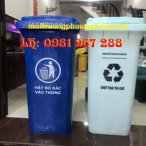 Địa chỉ cung cấp thùng rác 240 lít màu dương