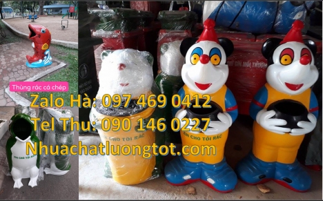 Thùng rác gấu trúc, sọt rác cánh cụt Giá bán thùng rác con vật Sọt rác cá chép, sọt r