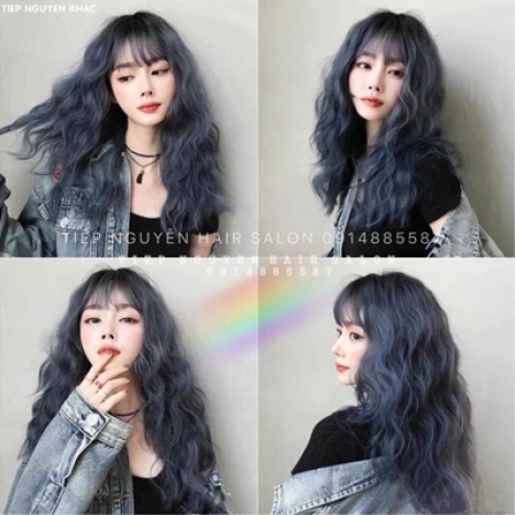 Xoăn lơi tự nhiên, xoăn sóng ngắn ngang vai, học nghề tóc Tiệp Nguyễn.