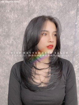 Xoăn hippie tự nhiên tóc thưa, học nghề tóc Tiệp Nguyễn.