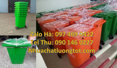 Xe gom rác 120l 240l, thùng rác 60 lít có bánh xe Thùng rác 60 lít, Thùng rác 120l nắp k