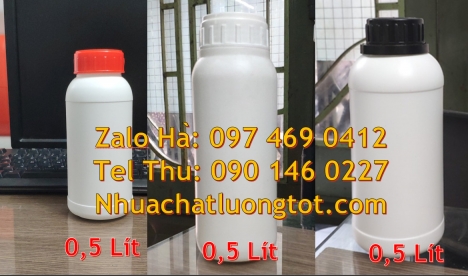 Chai 250 ml đựng thuốc sâu, chai 250 ml đựng mẫu thử, Chai nhựa 30 ml trắng đục,  chai 30 ml đựng du