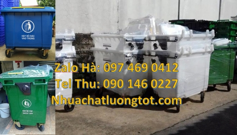 Xe thu gom rác 660l 1000l 3 bánh hơi, Xe chở rác 660 lít, xe chở rác 1000 lít, báo giá xe đẩy rác 66