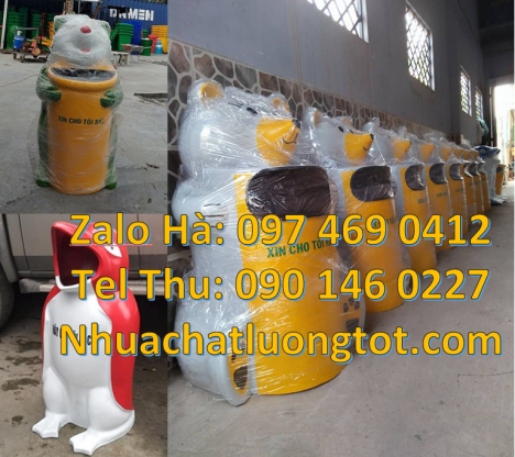 Thùng rác gấu trúc, sọt rác cánh cụt Giá bán thùng rác con vật Sọt rác cá chép, sọt r